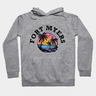 Fort Myers Florida (with Black Lettering) Hoodie